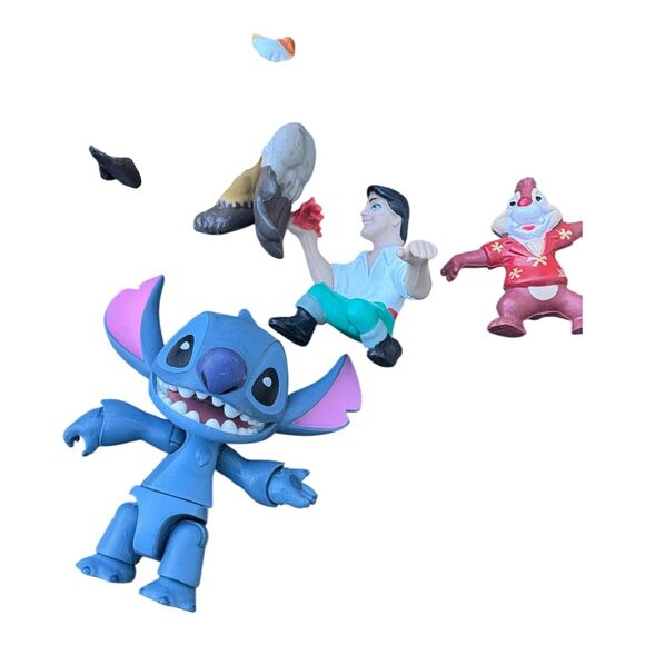 Disney Beauty and the Beast Beast Stitch Lilo & Stitch Etc Mini Figure Lot - Picture 4 of 5